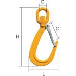 ＨＨＨ　スイベルファンドリーフックラッチ付　１．５ｔ