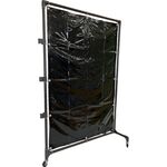 ＴＲＵＳＣＯ　溶接遮光フェンス　１０１５型接続　キャスター　深緑