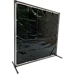 ＴＲＵＳＣＯ　溶接遮光フェンス　１５１５型単体　固定足　深緑