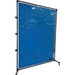 ＴＲＵＳＣＯ　溶接遮光フェンス　２０１５型接続　キャスター　青