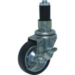 ｙａｚａｋｉ　パイプキャスター　車輪径Φ１００　自在車　導電ゴム車輪　ストッパー付　ＹＧＲ－１００ＳＥ