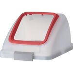 コンドル　屋内用屑入れ　リサイクルトラッシュ　ＳＫＬ－５０用　角穴蓋　赤