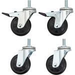 ＴＲＵＳＣＯ　ラビットワゴン用キャスター７５φゴム車輪セット