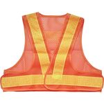 ＴＲＵＳＣＯ　メッシュ安全ベスト　ショート丈　オレンジ＊イエロー　着丈４２０ｍｍ