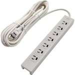 ＴＲＵＳＣＯ　電源タップ　３Ｐ抜け止め７個口　５Ｍ　アース／マグネット付