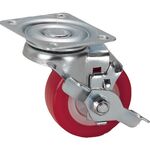ＳＡＭＳＯＮＧ　プレート式軽荷重用キャスター　自在ストッパー付　ＰＵ　６４ｍｍ