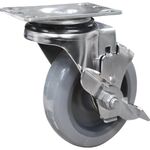 ＳＡＭＳＯＮＧ　ステンレスキャスター　自在ＳＰ付　ウレタン　１００ｍｍ