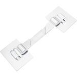 ティーエフサービス　家具・キャビネット転倒防止粘着金具　ティープレートベルトタイプ（ホワイト）２個入り　耐荷重約３６０ｋｇ（２個使用時）