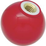 ＴＲＵＳＣＯ　樹脂製握り玉　金具付赤　４０ＸＭ１２ｍｍ　（２０個入）