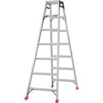 ＴＲＵＳＣＯ　はしご兼用脚立　アルミ合金製脚カバー付　高さ１．９８ｍ