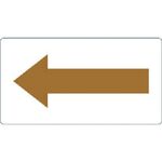 ＴＲＵＳＣＯ　配管用ステッカー　方向表示　茶色　油用　中　５枚入