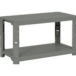 ＴＲＵＳＣＯ　プラ棚　高さ５１５－２段タイプ　コーナーキャップ４個付　アーセナルグレー