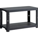 ＴＲＵＳＣＯ　プラ棚　高さ５１５－２段タイプ　コーナーキャップ４個付　つや消しブラック