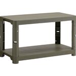 ＴＲＵＳＣＯ　プラ棚　高さ５１５－２段タイプ　コーナーキャップ４個付　つや消しОＤ