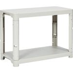 ＴＲＵＳＣＯ　プラ棚　高さ６５８－２段タイプ　コーナーキャップ４個付　ネオグレー