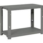 ＴＲＵＳＣＯ　プラ棚　高さ６５８－２段タイプ　コーナーキャップ４個付　アーセナルグレー