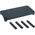 ＴＲＵＳＣＯ　プラ棚用　棚板セット軽量型　脚付　８００Ｘ３５０　黒
