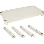 ＴＲＵＳＣＯ　プラ棚用　棚板セット　棚板間隔高さ５１５ｍｍ用脚４本付　ネオグレー