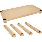 ＴＲＵＳＣＯ　プラ棚用　棚板セット　棚板間隔高さ５１５ｍｍ用脚４本付　ライトサンド