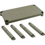 ＴＲＵＳＣＯ　プラ棚用　棚板セット　棚板間隔高さ５１５ｍｍ用脚４本付　つや消しОＤ