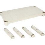 ＴＲＵＳＣＯ　プラ棚用　棚板セット　棚板間隔高さ３７２ｍｍ用脚４本付　ネオグレー