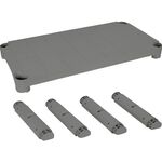 ＴＲＵＳＣＯ　プラ棚用　棚板セット　棚板間隔高さ３７２ｍｍ用脚４本付　アーセナルグレー