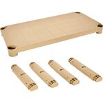 ＴＲＵＳＣＯ　プラ棚用　棚板セット　棚板間隔高さ３７２ｍｍ用脚４本付　ライトサンド