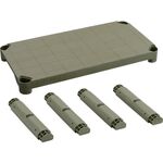 ＴＲＵＳＣＯ　プラ棚用　棚板セット　棚板間隔高さ３７２ｍｍ用脚４本付　つや消しОＤ