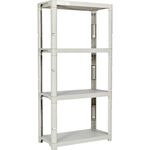 ＴＲＵＳＣＯ　プラ棚　高さ１８００－４段タイプ　コーナーキャップ４個付　ネオグレー