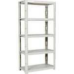 ＴＲＵＳＣＯ　プラ棚　高さ１８００－５段タイプ　コーナーキャップ４個付　ネオグレー