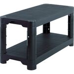 ＴＲＵＳＣＯ　プラ棚軽量型　高さ３９２－２段タイプ　コーナーキャップ４個付　黒