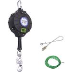 ＴＳＵＹＯＲＯＮ　ワイヤロープ巻取式安全ブロック　ＴＲＢ－１２　テトラブロック１２ｍ　台付・引寄ロープ付