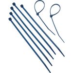 ＴＲＵＳＣＯ　金属センター感知可能ケーブルタイ　幅２．５ｍｍｘ１００ｍｍ　青