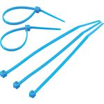 ＴＲＵＳＣＯ　カラーケーブルタイ　青　幅４．８Ｘ２５０ｍｍ最大結束Φ６８標準型