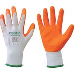 ＴＲＵＳＣＯ　【売切廃番】　ゴム背抜き手袋　オレンジ　１双入り　１０ゲージ　Ｓ