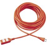 ＴＲＵＳＣＯ　ソフトタイププラグ　３個口タップ型　１０ｍ　オレンジ