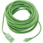 ＴＲＵＳＣＯ　ソフトタイププラグ　３個口タップ型　２０ｍ　グリーン