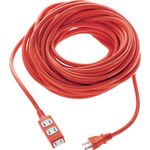 ＴＲＵＳＣＯ　ソフトタイププラグ　３個口タップ型　２０ｍ　オレンジ