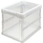 ＴＲＵＳＣＯ　オリコン　薄型折りたたみコンテナ　２０Ｌ　透明　透明