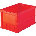 ＴＲＵＳＣＯ　オリコン　薄型折りたたみコンテナ　５０Ｌ　レッド　赤