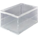 ＴＲＵＳＣＯ　オリコン　薄型折りたたみコンテナ　７５Ｌ　透明　透明