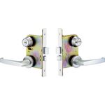 ＭＩＷＡ　木製ドア用レバーハンドル錠　ＷＬＡ２０－１　シリンダーＵ９バックセット５１ｍｍケース深さ７２ｍｍ扉厚３３～４２ｍｍ