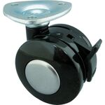 トーシン　プレート式双輪キャスター　４０径　自在ストッパー付