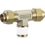 ＴＲＵＳＣＯ　配管継手　クイックシール継手　インサートレスチーズ　Φ１０　呼びＲ３／８