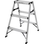 ＴＲＵＳＣＯ　アルミ製踏台　３段　高強度型　シルバー