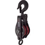 ＴＲＵＳＣＯ　強力型滑車二車スナッチ　フック型７５ｍｍ