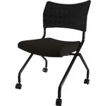 ＴＲＵＳＣＯ　スタッキングチェア　キャスター付　ブラック