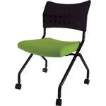 ＴＲＵＳＣＯ　スタッキングチェア　キャスター付　ライトグリーン