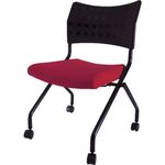 ＴＲＵＳＣＯ　スタッキングチェア　キャスター付　レッド