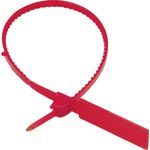 ＴＲＵＳＣＯ　セキュリティータイ長さ２３８ｍｍ　表示可能タイプ　赤　１００本入